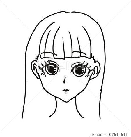 ぱっつん　ロング 107613611
