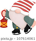 Watercolor Christmas Gnome 107614061