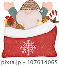 Watercolor Christmas Gnome 107614065