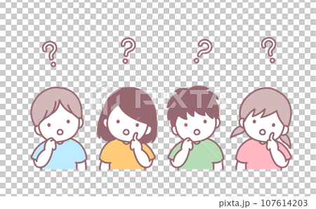 帶著疑問的孩子插畫 107614203