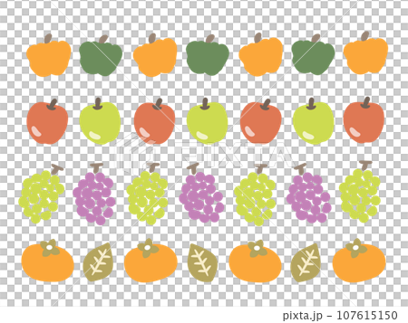 Autumn taste line illustration set 107615150