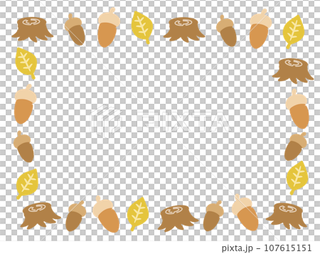 Autumn frame illustration set Autumn frame illustration set 107615151
