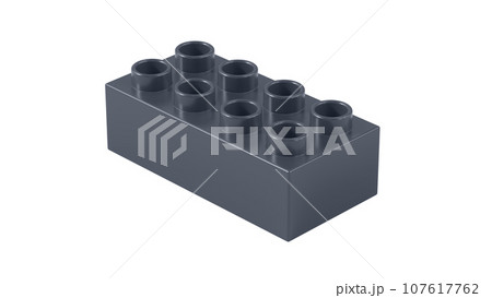 Resene Indian Ink Plastic Lego Block Isolated on a White Background. Children Toy Brick, Perspective View. Close Up View of a Game Block for Constructors. 3D Rendering. 8K Ultra HD, 7680x4320, 300 dpi Resene Indian Ink Plastic Lego Block Isolated on a White Background. Children Toy Brick, Perspective View. Close Up View of a Game Block for Constructors. 3D Rendering. 8K Ultra HD, 7680x4320, 300 dpi 107617762