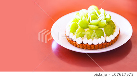 シャインマスカット ホールケーキ 【 秋 の 味覚 の イメージ 】 シャインマスカット ホールケーキ 【 秋 の 味覚 の イメージ 】 107617975