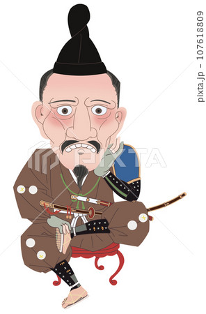 徳川家康 肖像画デフォルメ しかみ像 徳川家康 肖像画デフォルメ しかみ像 107618809
