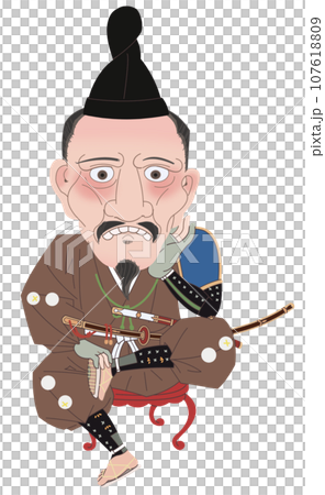 徳川家康 肖像画デフォルメ しかみ像 徳川家康 肖像画デフォルメ しかみ像 107618809