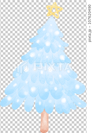 Blue Christmas Tree illustration watercolor Blue Christmas Tree illustration watercolor 107620490