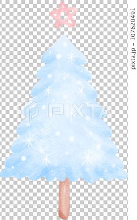 Blue Christmas Tree illustration watercolor Blue Christmas Tree illustration watercolor 107620491