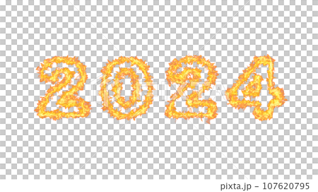 Decorative letters (flame 2024) 107620795