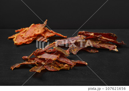 Assortment of jerky meat 107621656