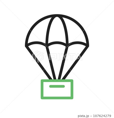 Parachute icon vector image. 107624279