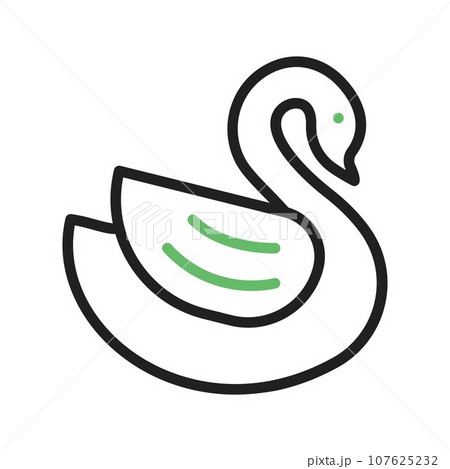 Swan icon vector image. 107625232