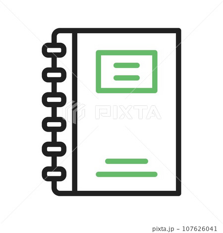 Note Book icon vector image. 107626041