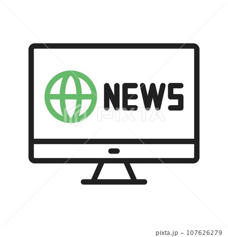 News icon vector image. News icon vector image. 107626279
