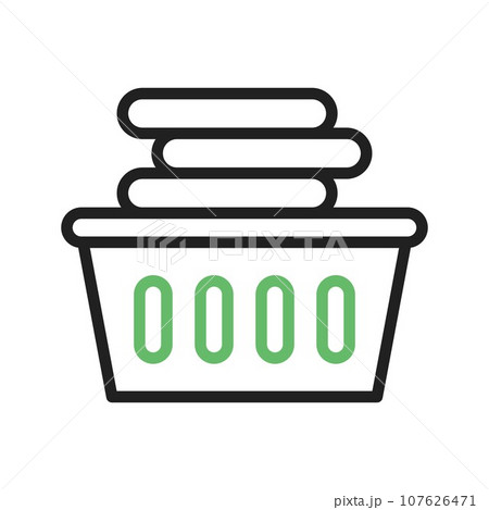 Laundry Basket icon vector image. 107626471