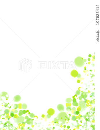 グリーン系の水彩のドット模様 背景素材 グリーン系の水彩のドット模様 背景素材 107628414