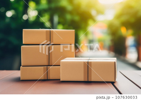 Unboxing a Delivered Package 107630033