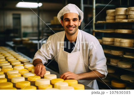 Expert Cheese Maker in Uniform 107630385