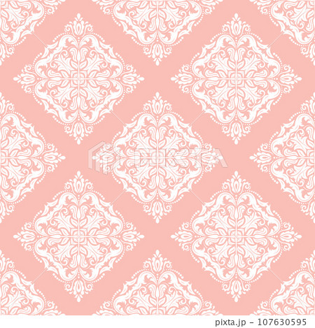 Classic Seamless Vector Fine Pattern With Arabesques 107630595