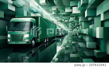 Modern truck and a lot of Corton boxes.  107631041