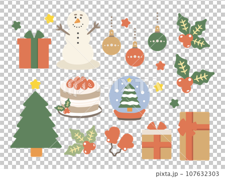 Christmas illustration set 107632303
