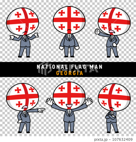代表格魯吉亞國旗的字符集 代表格魯吉亞國旗的字符集 107632409