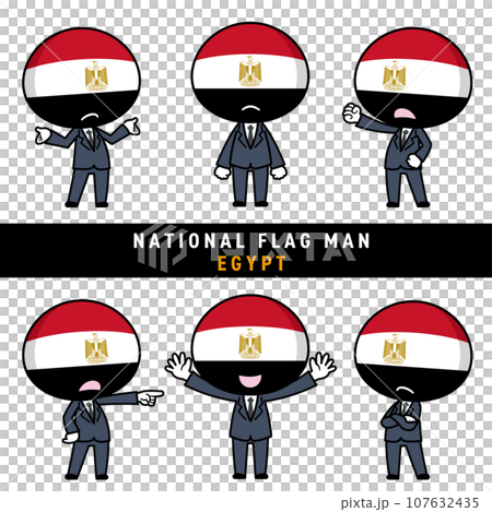 A character set that personifies the Egyptian flag 107632435