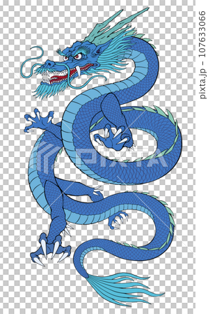 手描きイラスト＊オリジナル【青龍】 手描きイラスト(イラスト名・龍)