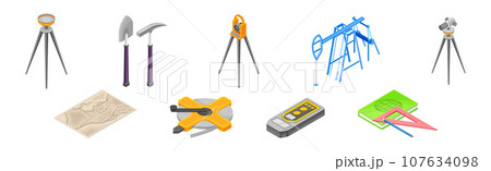 Geology and Earth Exploration Scientific Geological Tools Vector Set Geology and Earth Exploration Scientific Geological Tools Vector Set 107634098