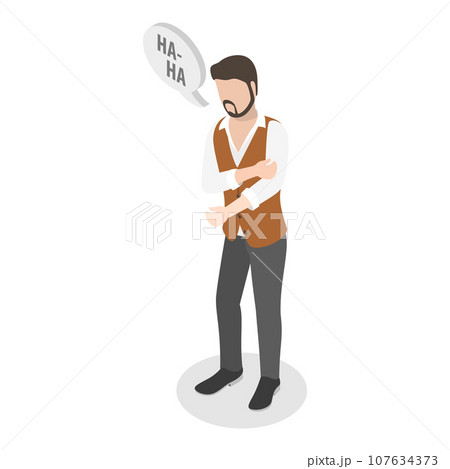 3D Isometric Flat Vector Illustration of Joke. Item 1 3D Isometric Flat Vector Illustration of Joke. Item 1 107634373