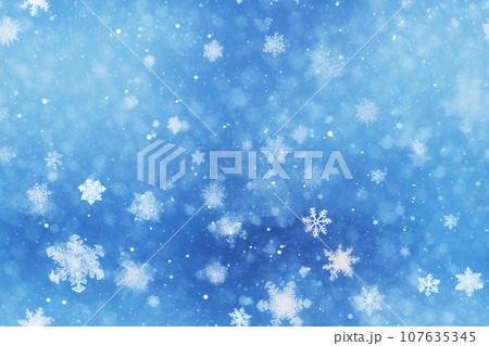 blue abstract background snowfall watercolor 107635345