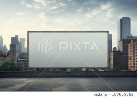 Mock up Corporate branding billboard. isolate background. Generative AI 107635362