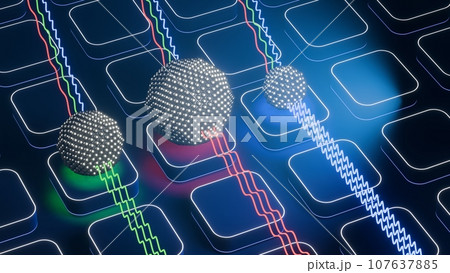 Quantum Dot Size Determines Wave Color in 3D Rendering 107637885