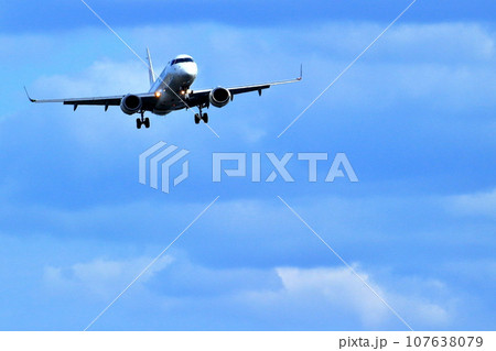 大阪国際空港　JAL　飛行機　着陸態勢　千里川尻 107638079