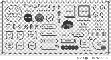 Geometric design set _ monotone vector design Geometric design set _ monotone vector design 107638890