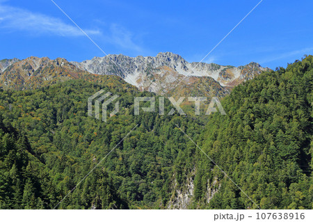 黒部ダムから望む立山連峰 黒部ダムから望む立山連峰 107638916