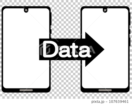 スマホ　データ送信　アイコン 107639461