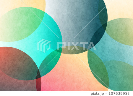 カラフル　壁紙　和紙　円　背景 107639952