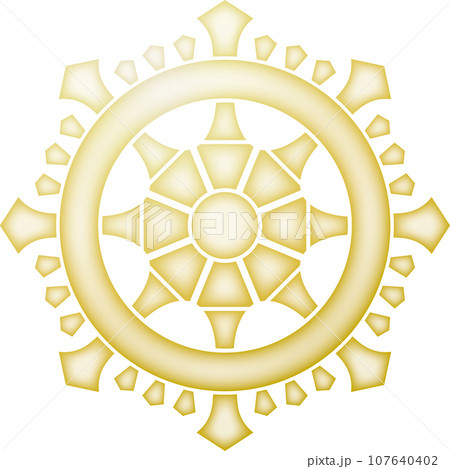 家紋　輪宝【金色】 107640402