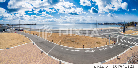 「宮城県」道の駅大谷海岸の風景 気仙沼 「宮城県」道の駅大谷海岸の風景 気仙沼 107641223
