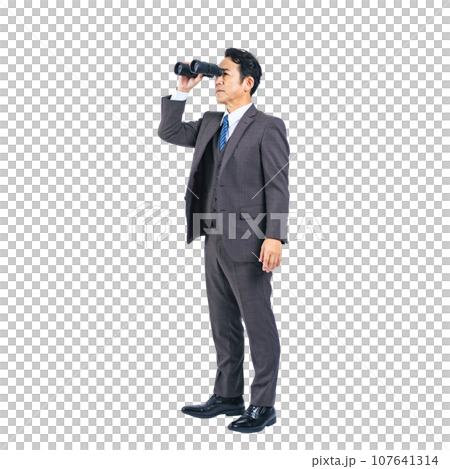 PNG中年商人用雙筒望遠鏡眺望遠方,剪紙背景透明 PNG中年商人用雙筒望遠鏡眺望遠方,剪紙背景透明 107641314