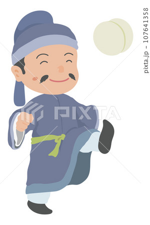 蹴鞠を楽しむ古代日本の貴族 107641358