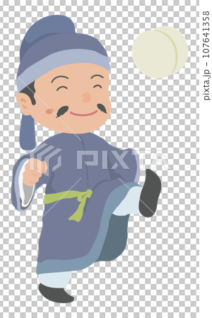 蹴鞠を楽しむ古代日本の貴族 107641358