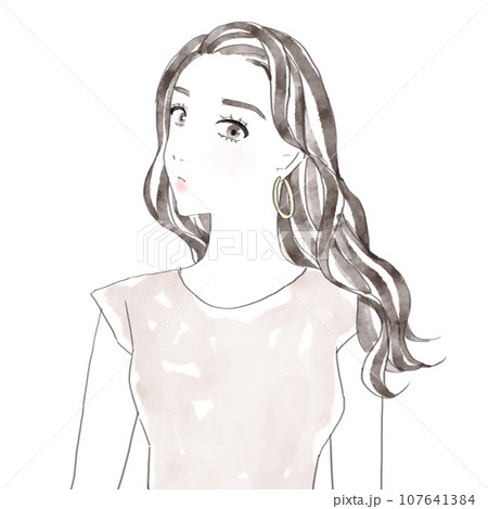 ピアスをした女性 107641384