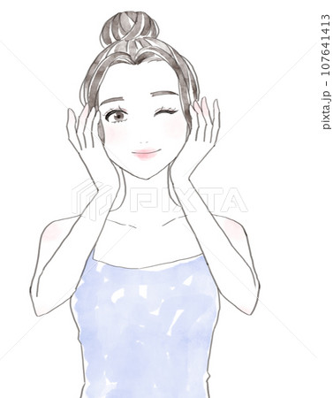 笑顔の女性 107641413