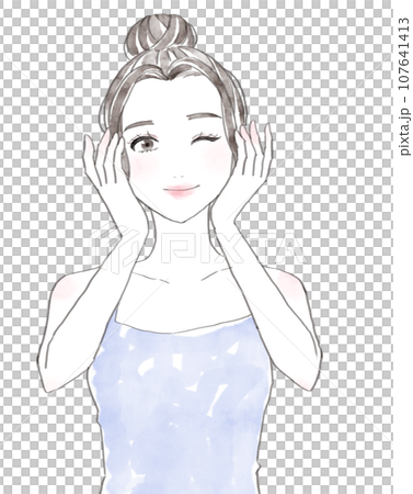 笑顔の女性 107641413
