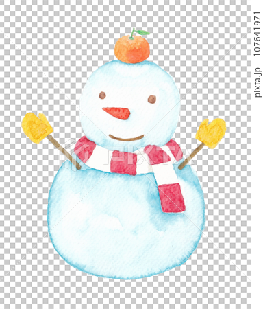Kagami-mochi style snowman Kagami-mochi style snowman 107641971