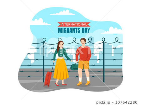 International Migrants Day Vector Illustration on 18 December with Immigration People and Refugee for the Protection of Human Rights in Background International Migrants Day Vector Illustration on 18 December with Immigration People and Refugee for the Protection of Human Rights in Background 107642280