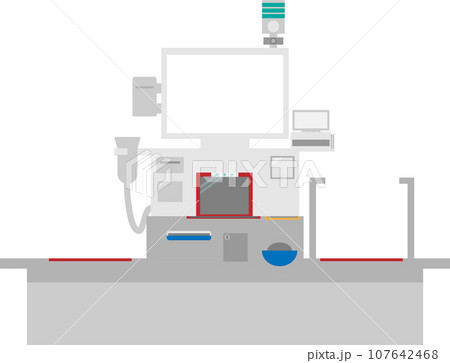 シンプルなセルフレジの機械 シンプルなセルフレジの機械 107642468