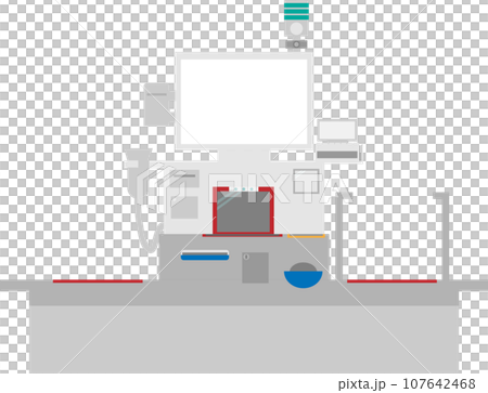 シンプルなセルフレジの機械 シンプルなセルフレジの機械 107642468